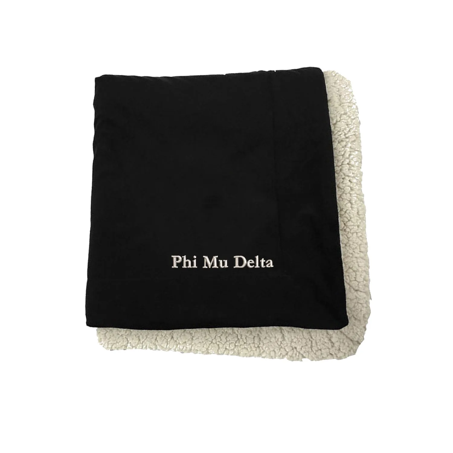 Phi Mu Delta Sherpa Lined Blanket