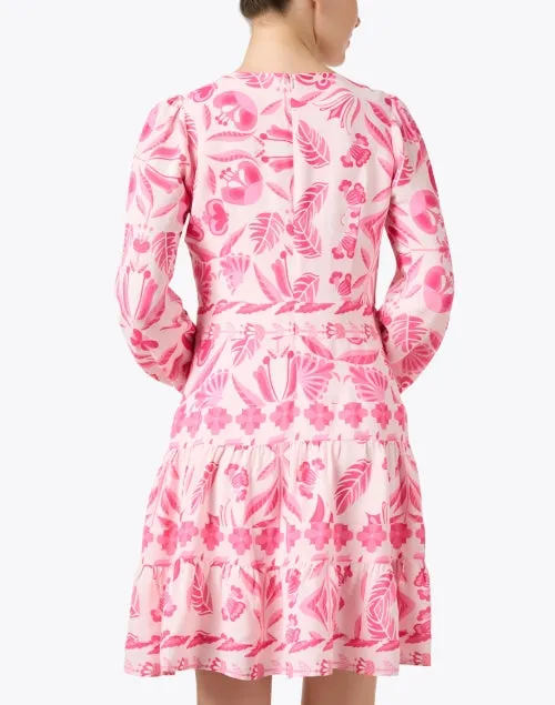 Pink Geo Floral Dress