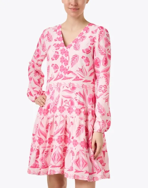 Pink Geo Floral Dress