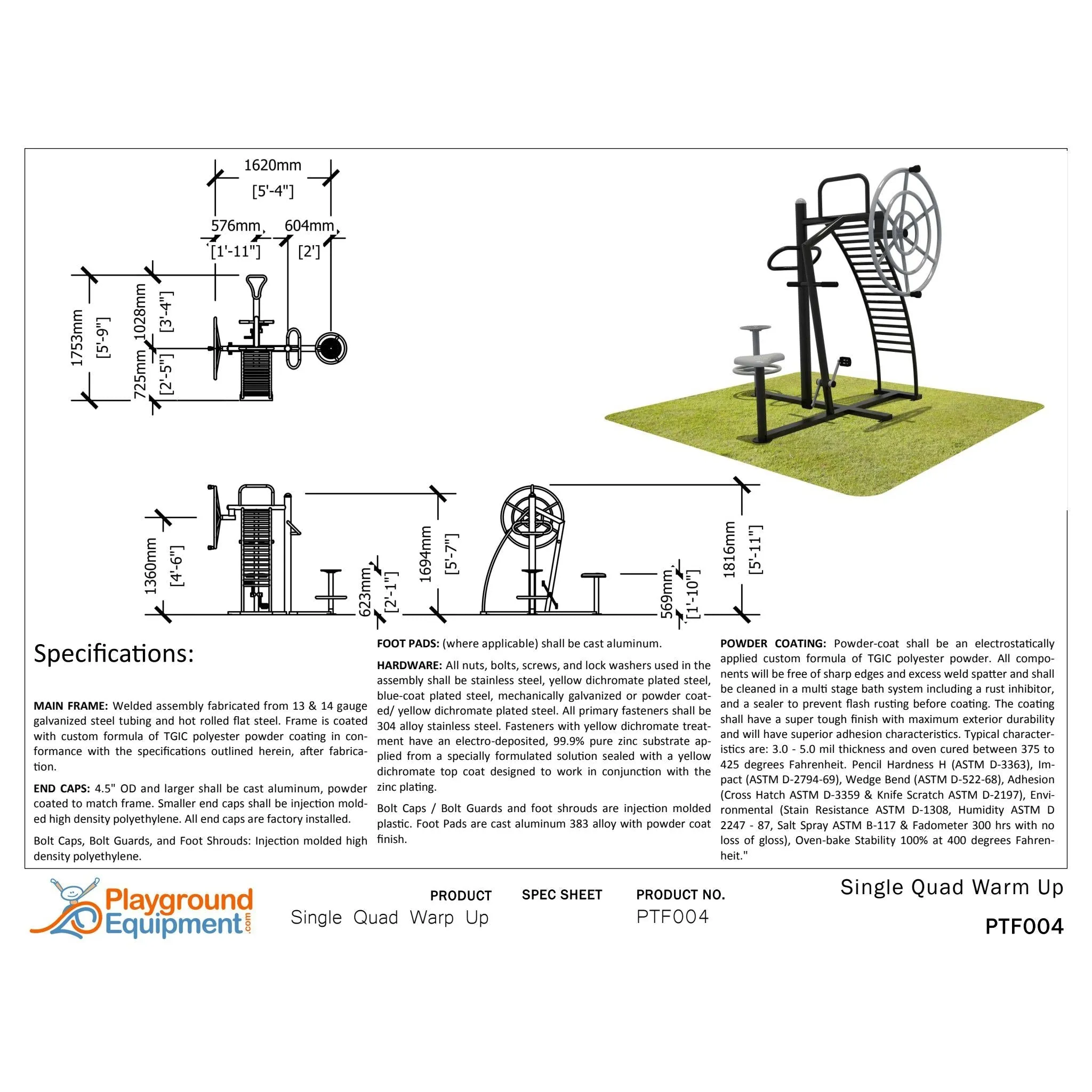 Playground Fitness Quad Station Warm-Up