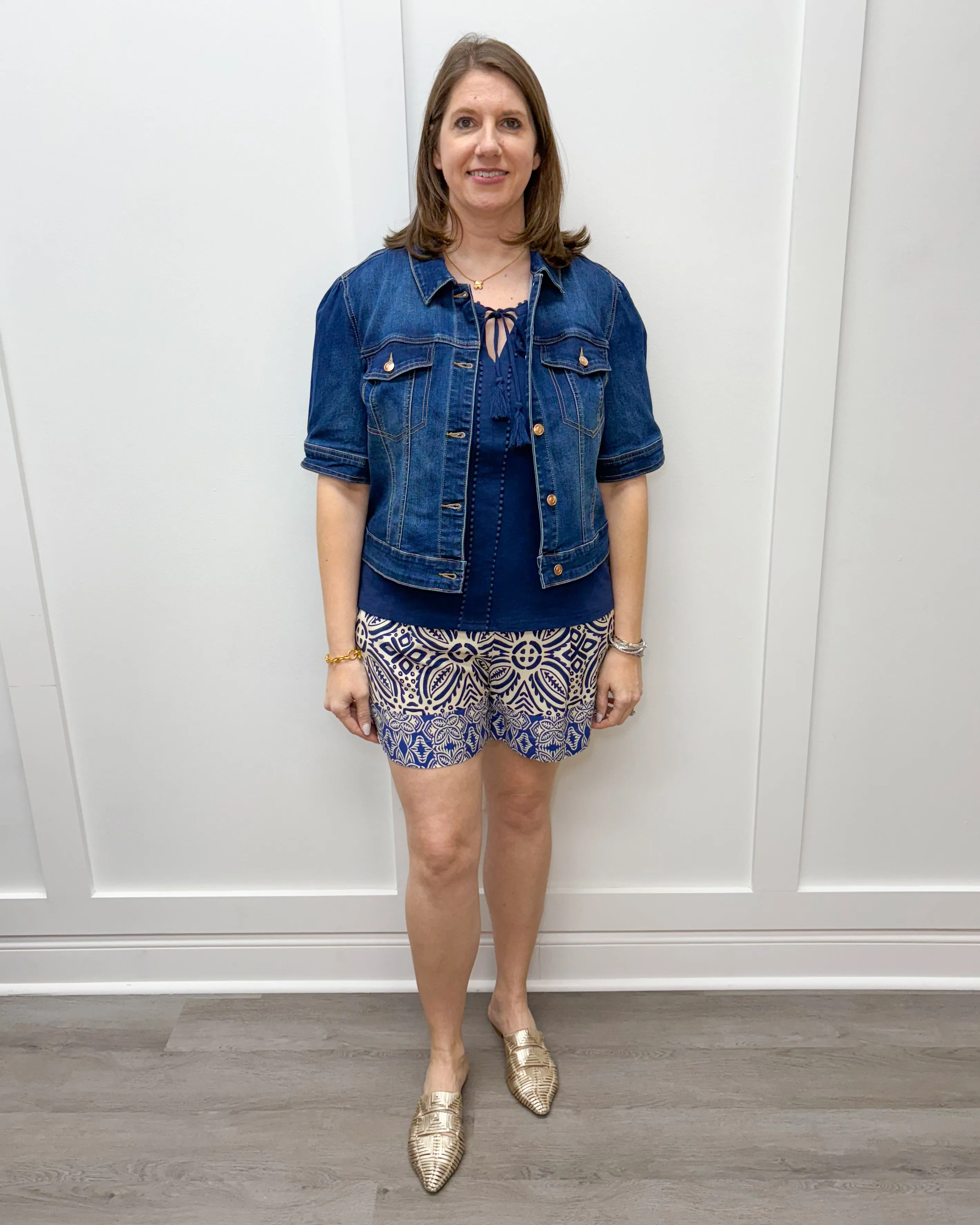 Pull On Short with Front Pleat - Safari