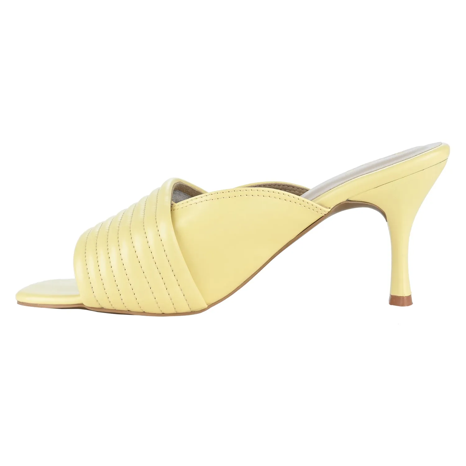 Quilted Yellow Heels