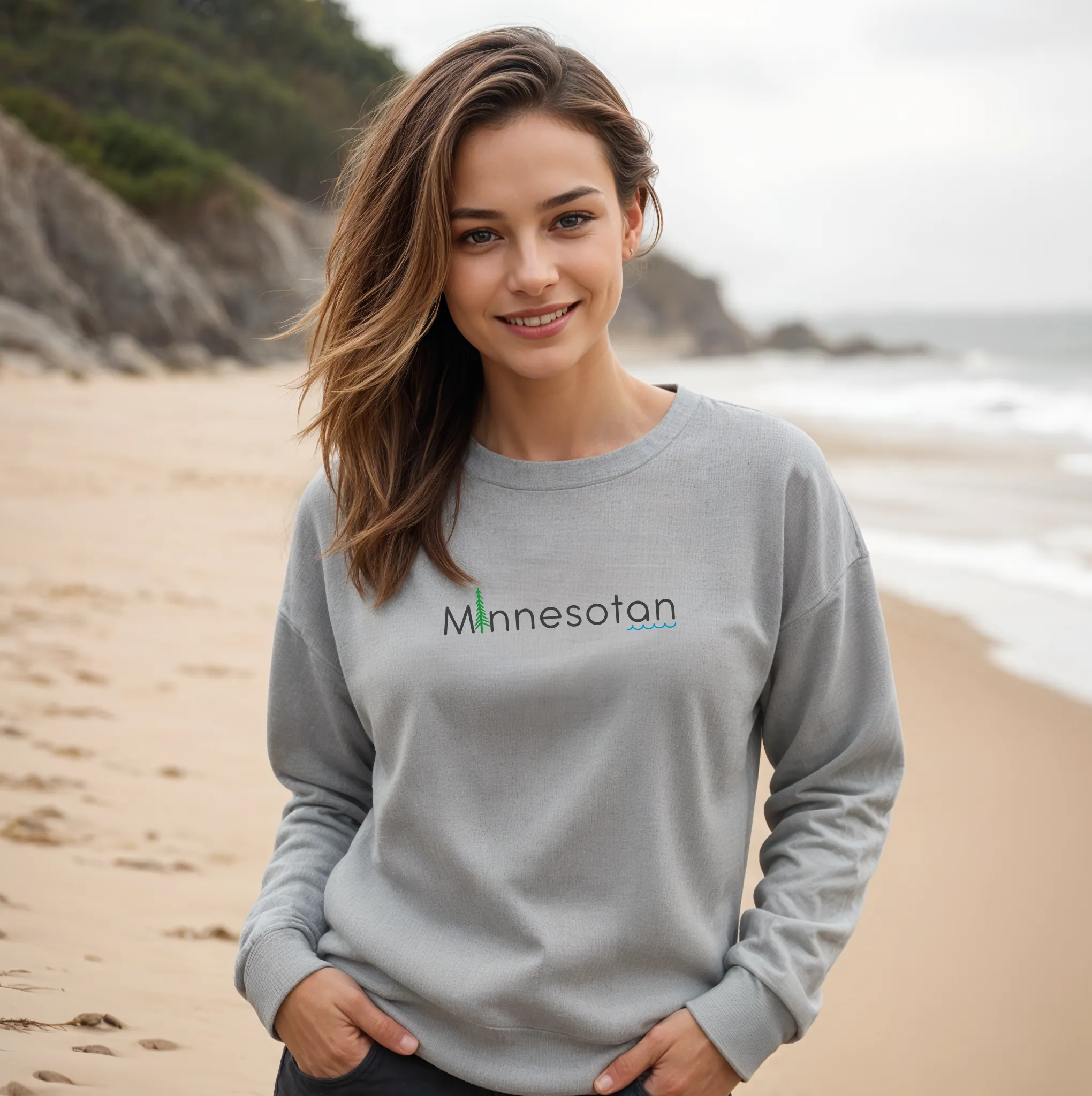 "Minnesotan" Relaxed Fit Classic Crew Unisex Sweatshirt