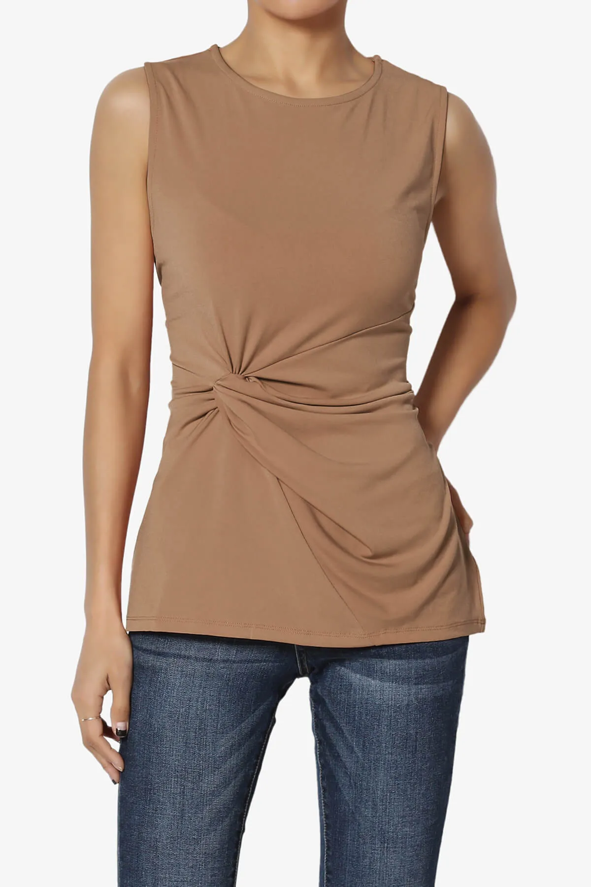 Qutie Knot Front Tank Top