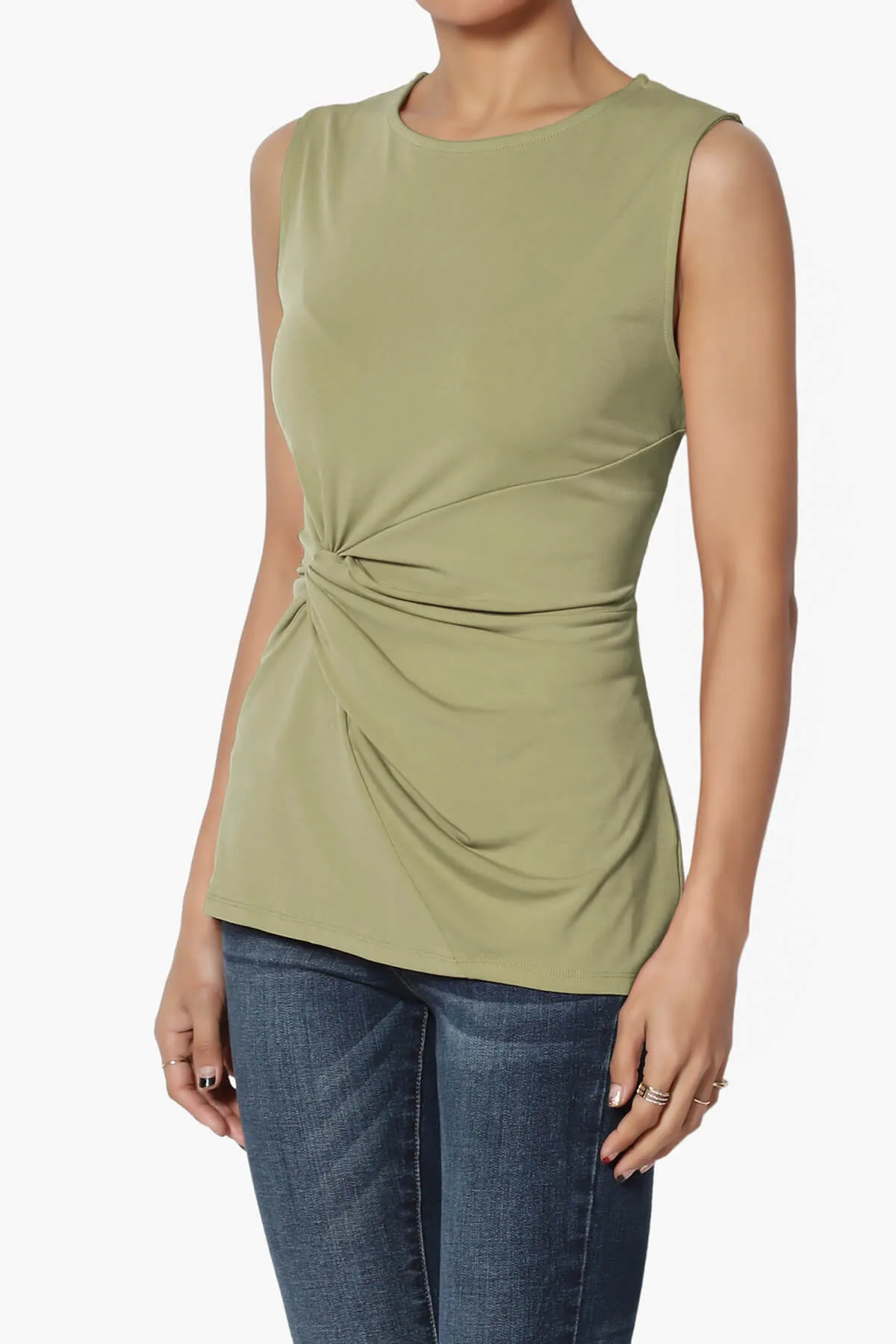 Qutie Knot Front Tank Top