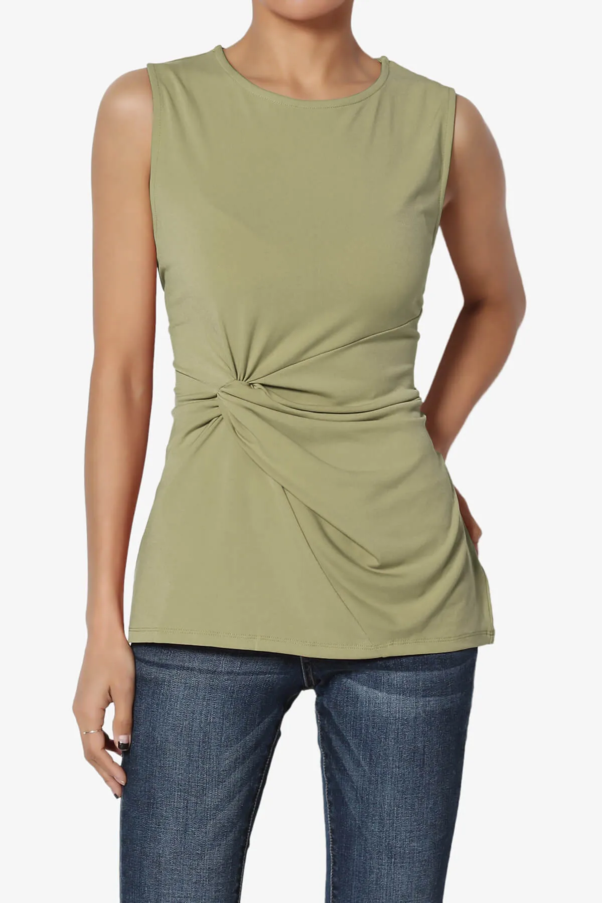 Qutie Knot Front Tank Top