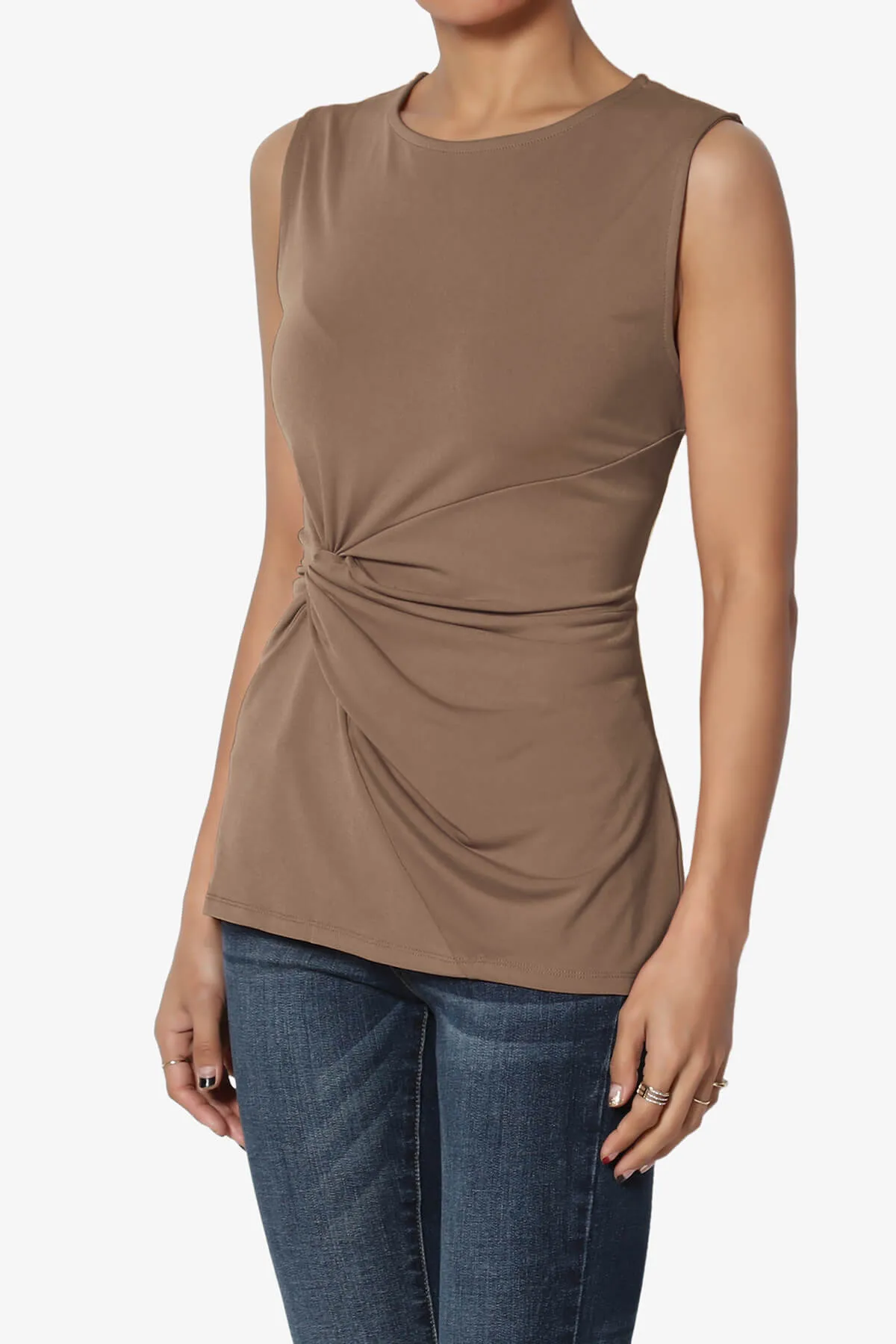 Qutie Knot Front Tank Top