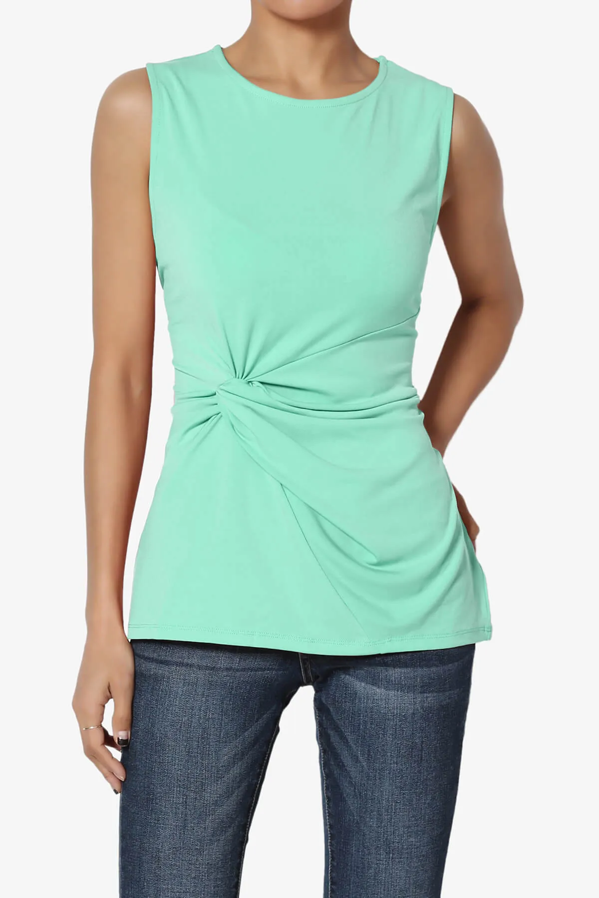 Qutie Knot Front Tank Top