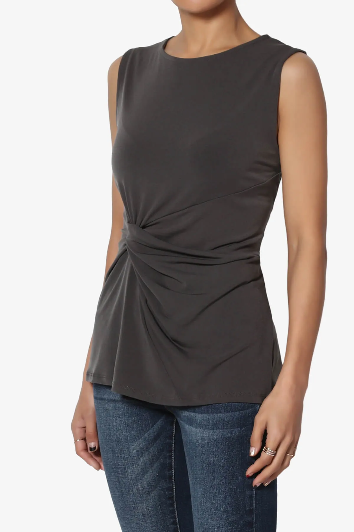 Qutie Knot Front Tank Top