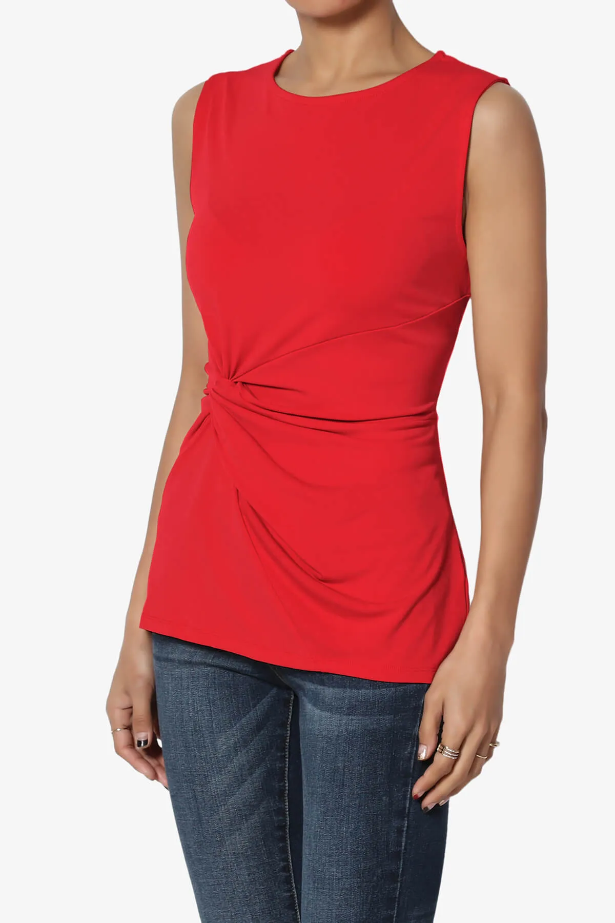 Qutie Knot Front Tank Top