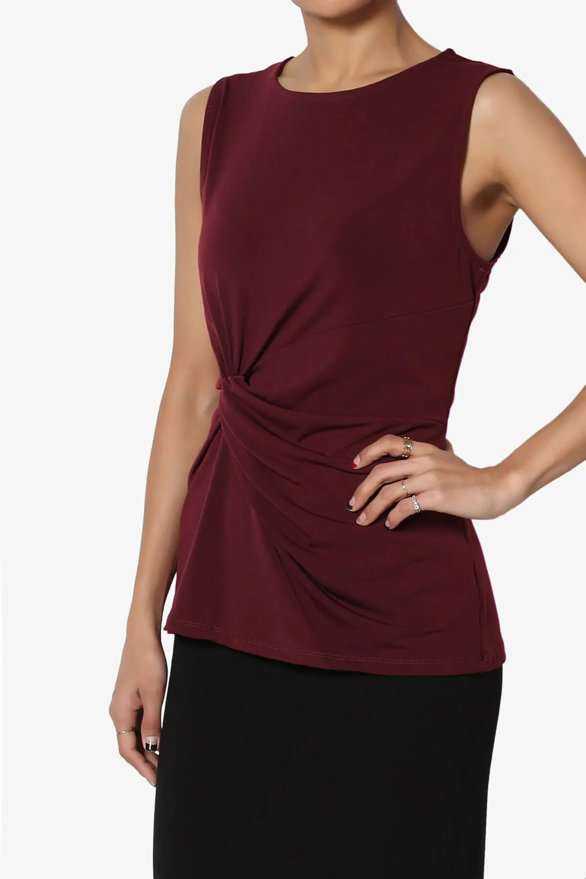 Qutie Knot Front Tank Top