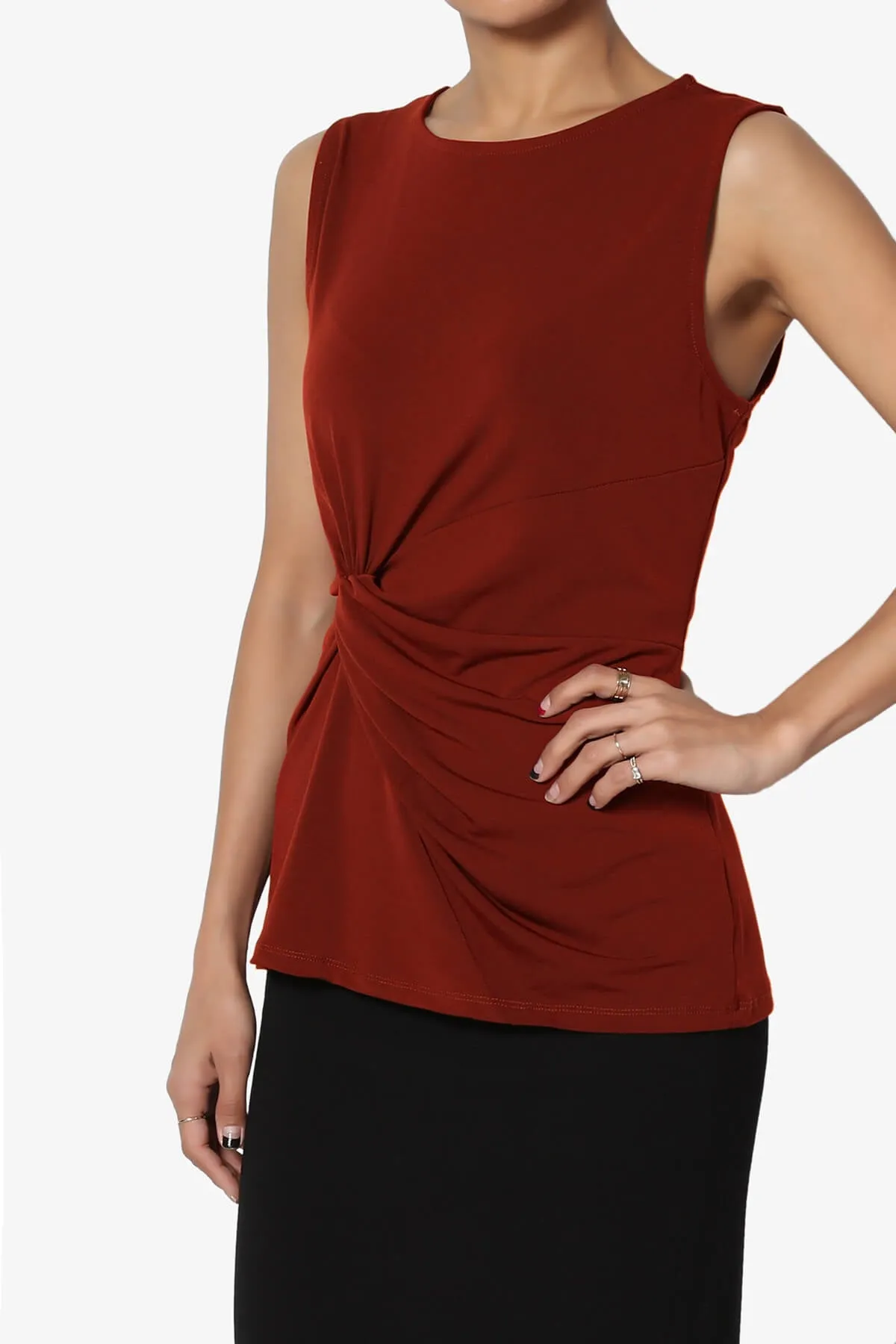 Qutie Knot Front Tank Top