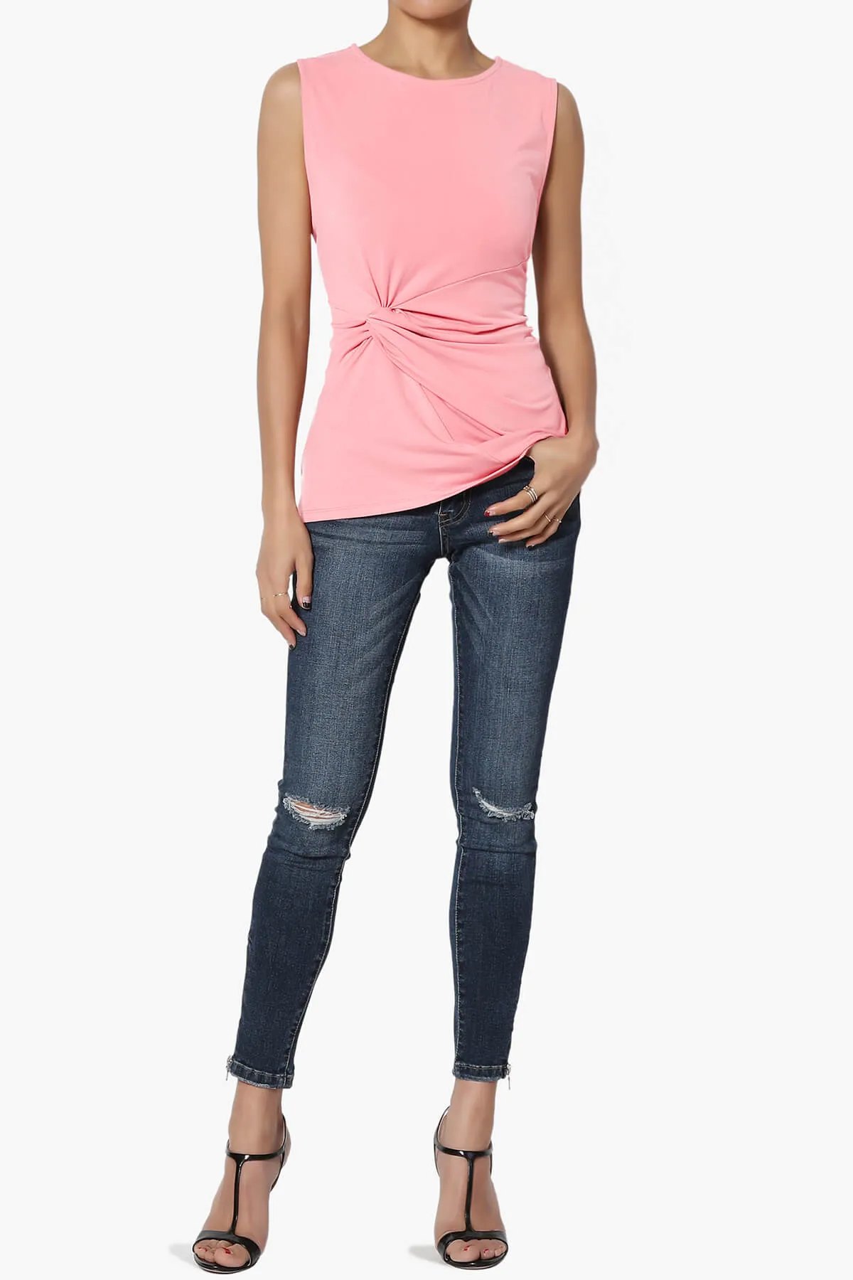 Qutie Knot Front Tank Top