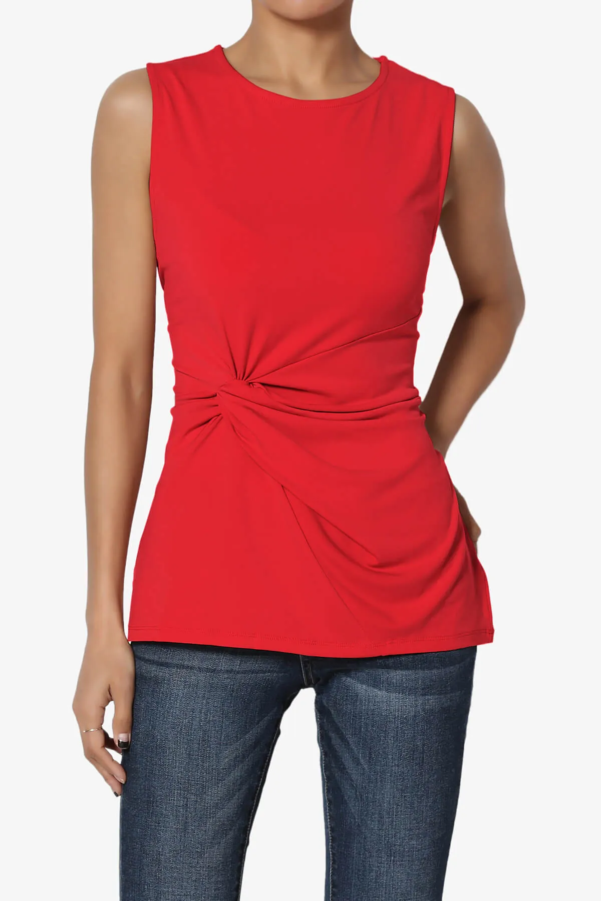 Qutie Knot Front Tank Top