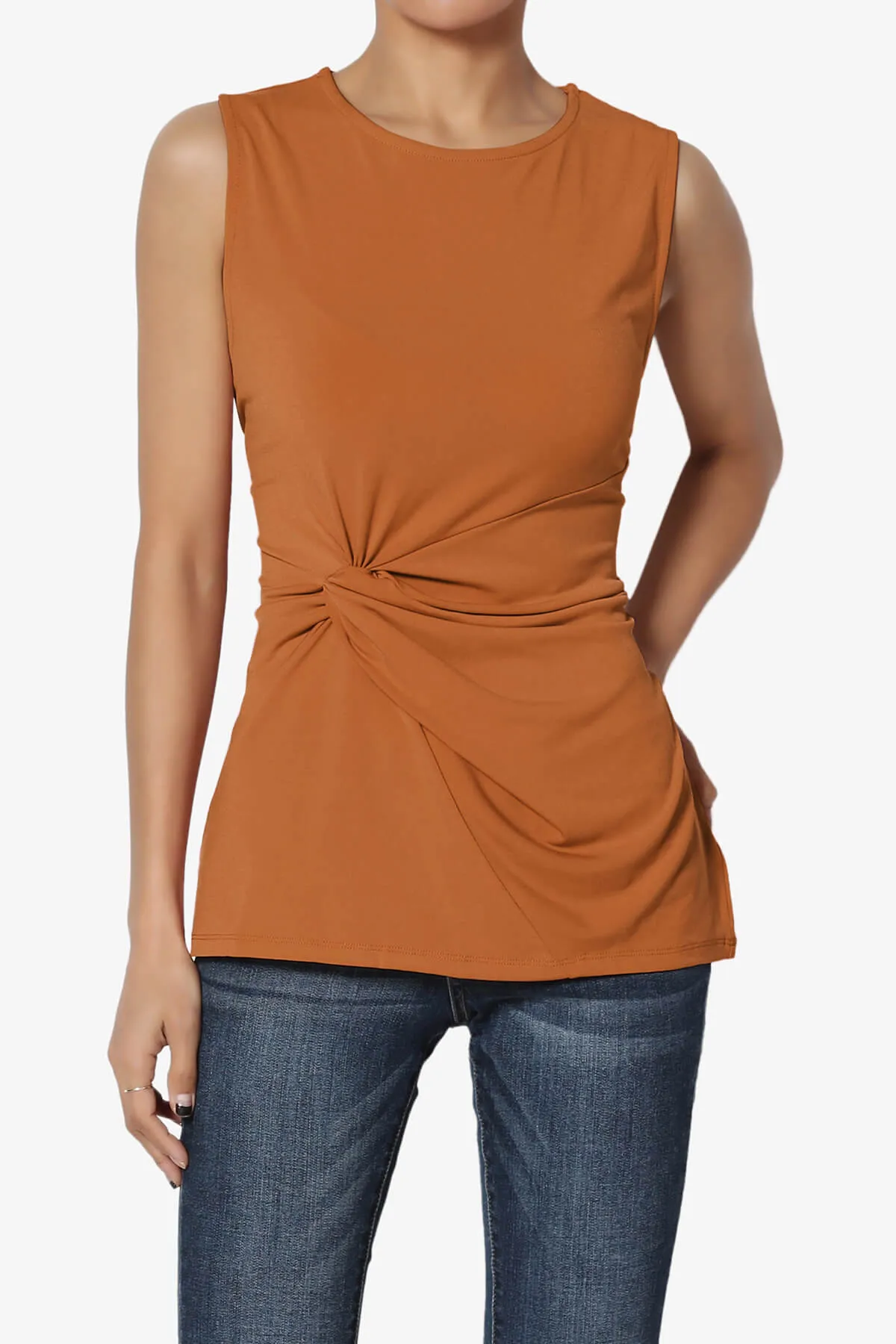 Qutie Knot Front Tank Top