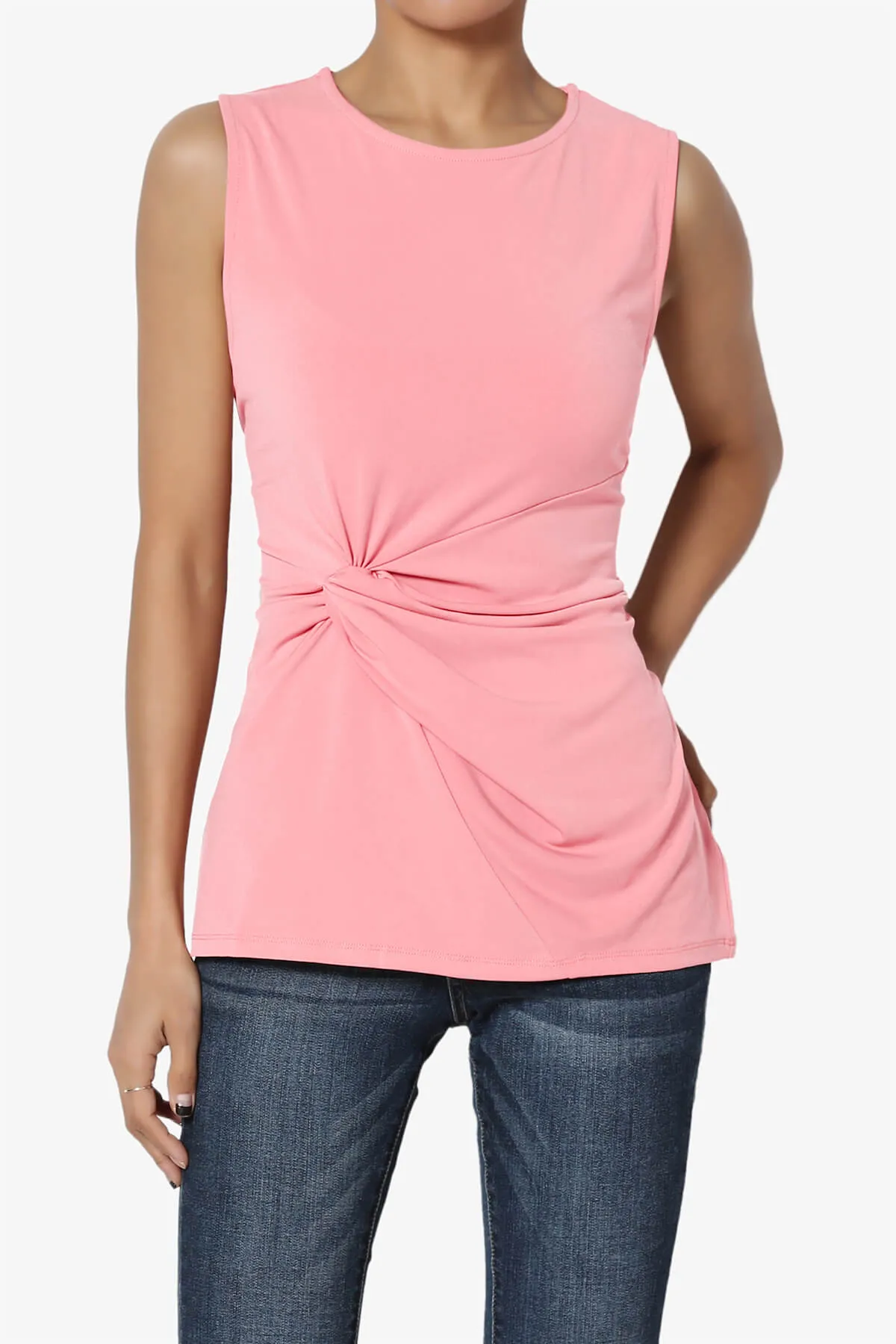 Qutie Knot Front Tank Top