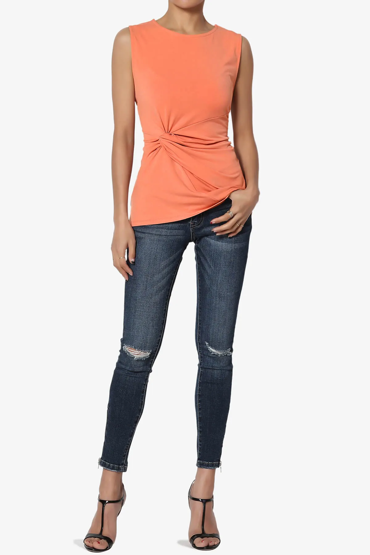 Qutie Knot Front Tank Top