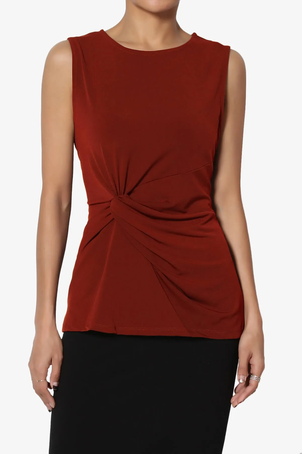 Qutie Knot Front Tank Top