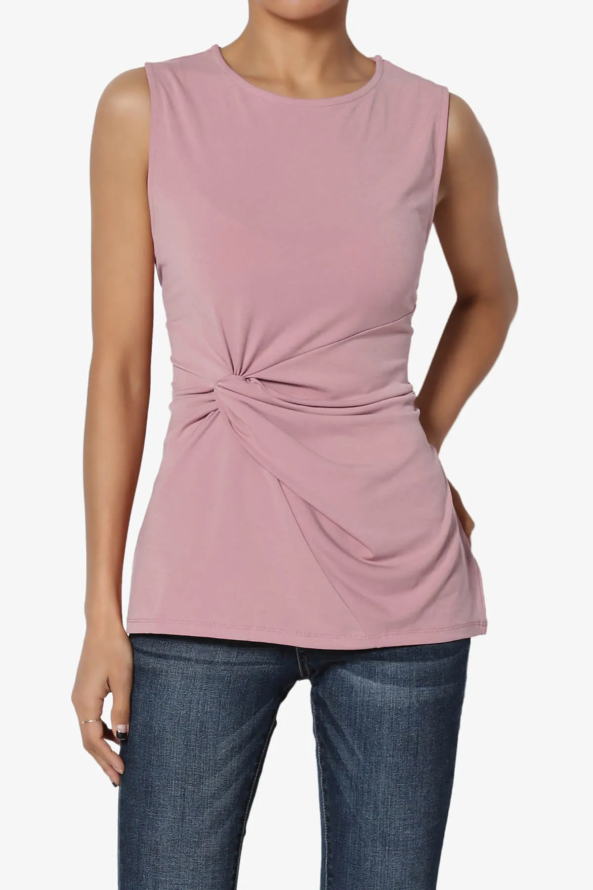 Qutie Knot Front Tank Top