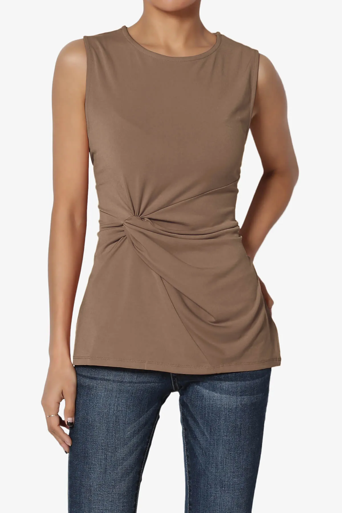 Qutie Knot Front Tank Top