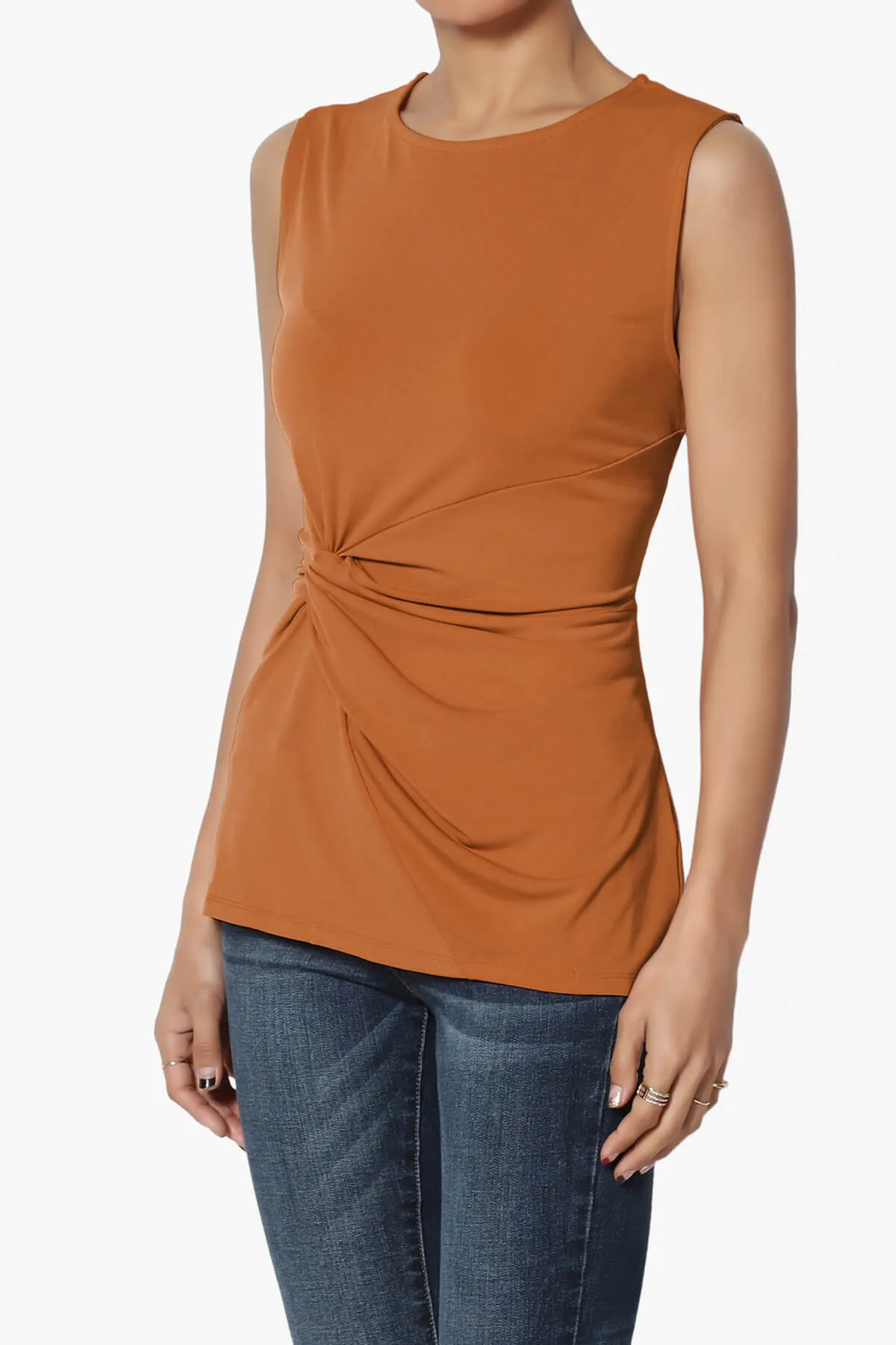 Qutie Knot Front Tank Top