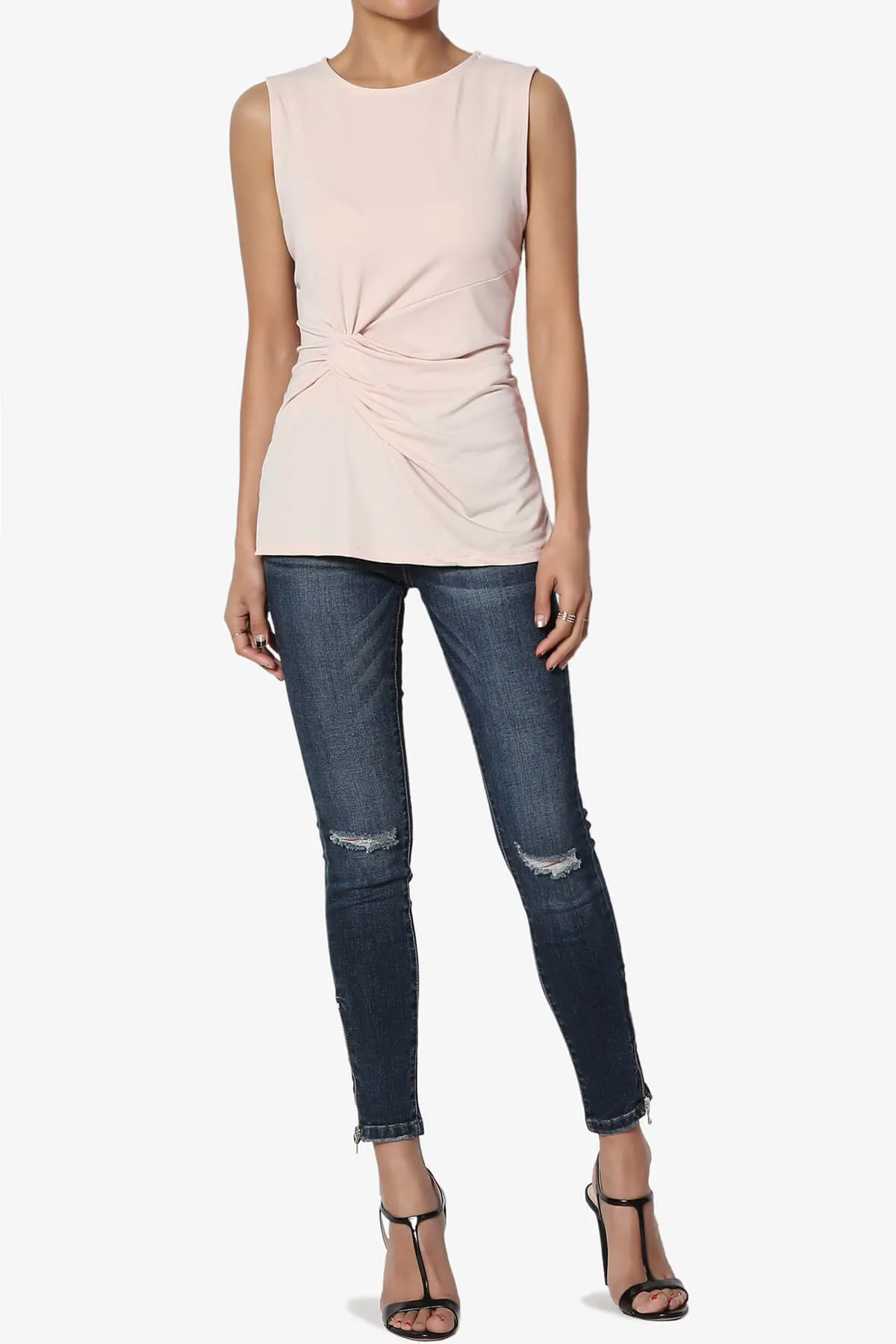 Qutie Knot Front Tank Top