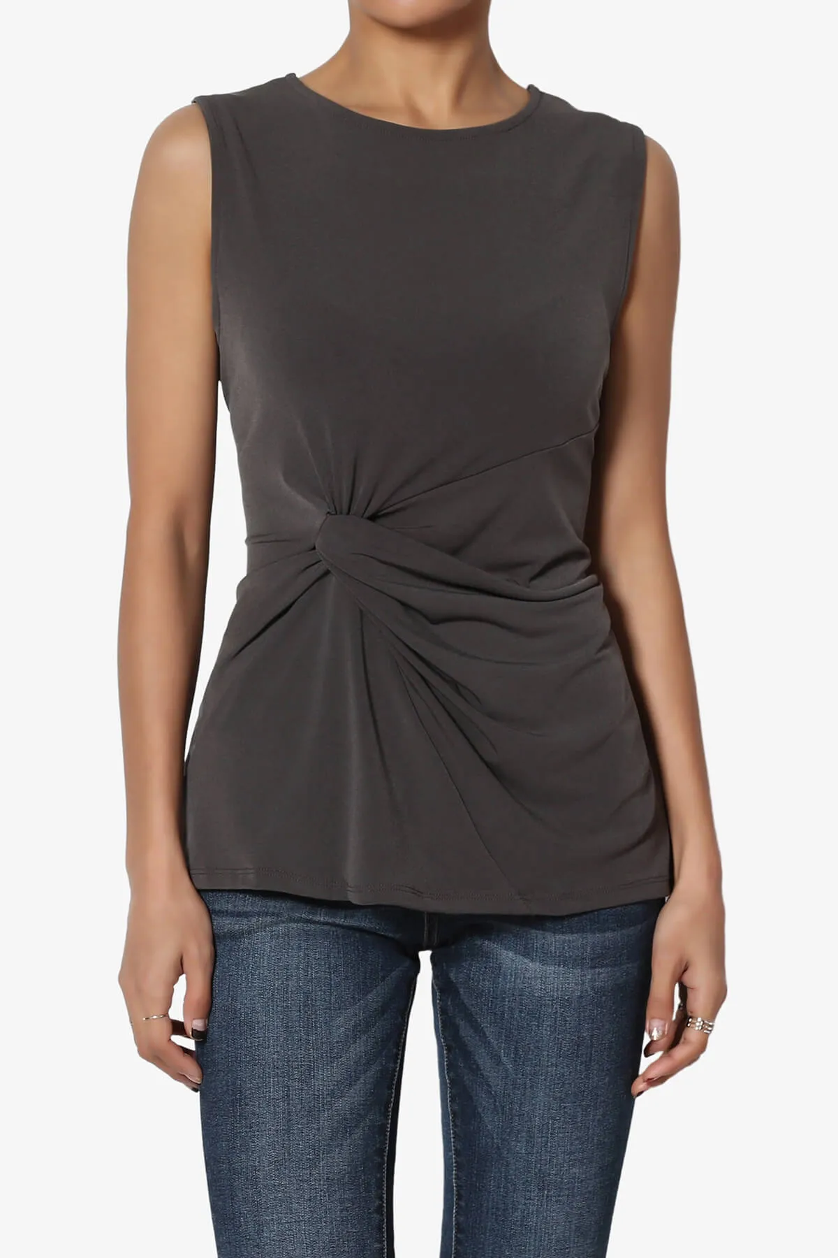 Qutie Knot Front Tank Top