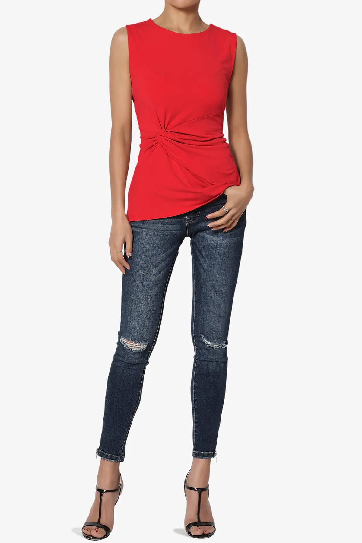 Qutie Knot Front Tank Top