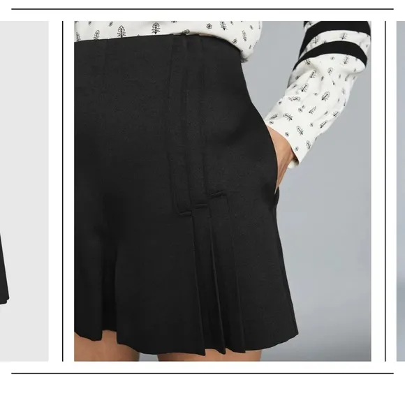 Reiss AURORA PLEATED FRONT TAILORED SHORTS IN BLACK size US 6