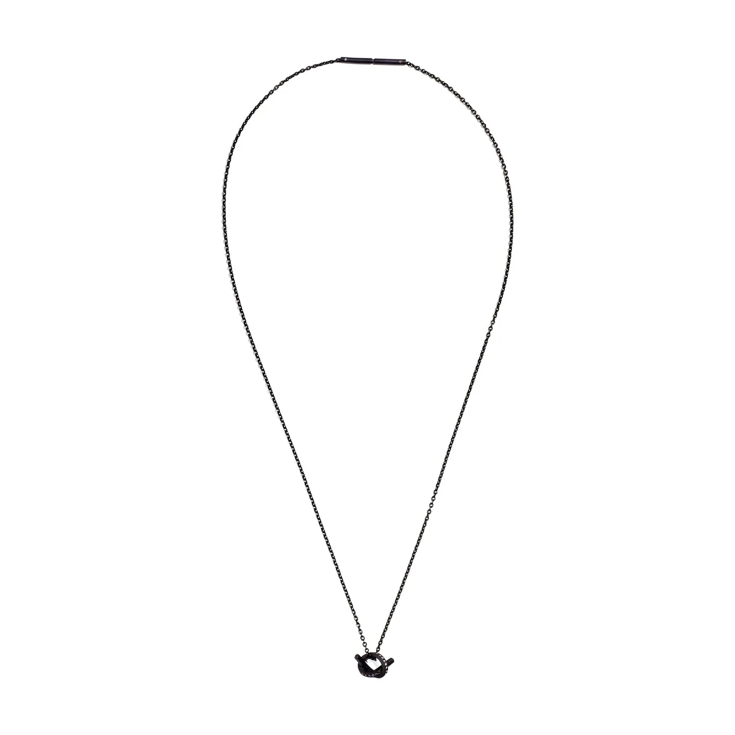 Relaxed Tied Knot Pendant with Diamonds