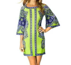 Retro Bright Forecast Jersey Dress