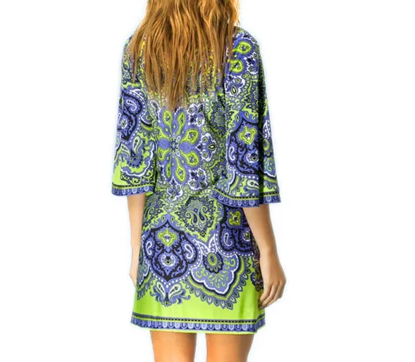 Retro Bright Forecast Jersey Dress