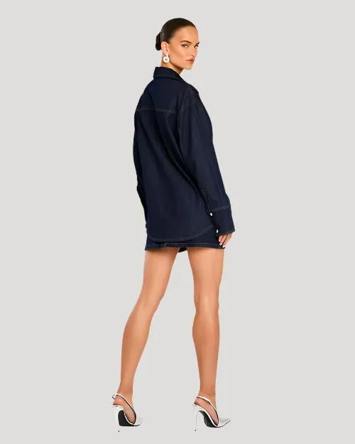 RETROFETE | Hessa Denim Shirt | Rinse