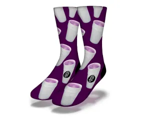 SAVVY SOX LEAN DRINK PURPLE SOCKS