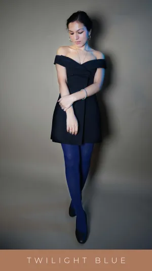 Semi Opaque Tear Proof Navy Blue Stockings
