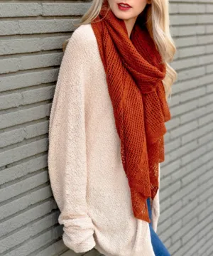 Sexy Rust Fishnet Scarf