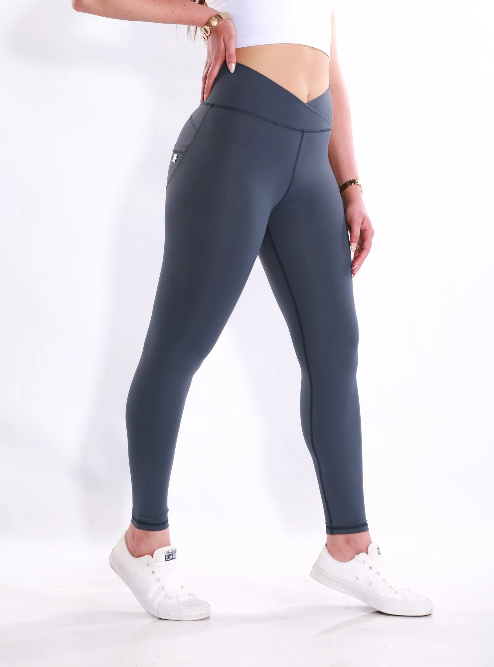 Shapewear Gym Bunny Booty Boosting Leggings - blue