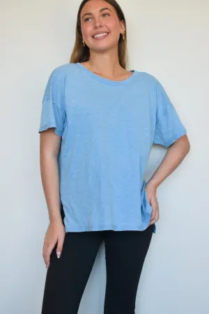 Simply Lovely Relaxed Fit Tee- Sky Blue