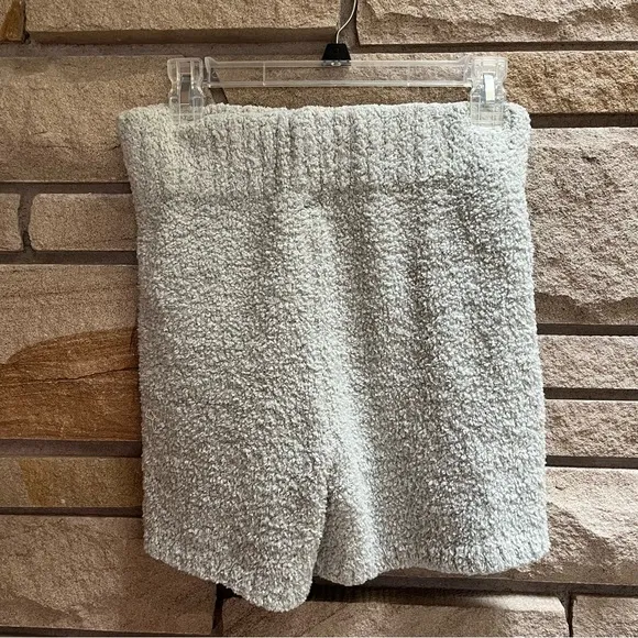 SKIMS Aqua 2 Piece Cozy Knit Matching Set Tank Top Shorts Fuzzy Green size small