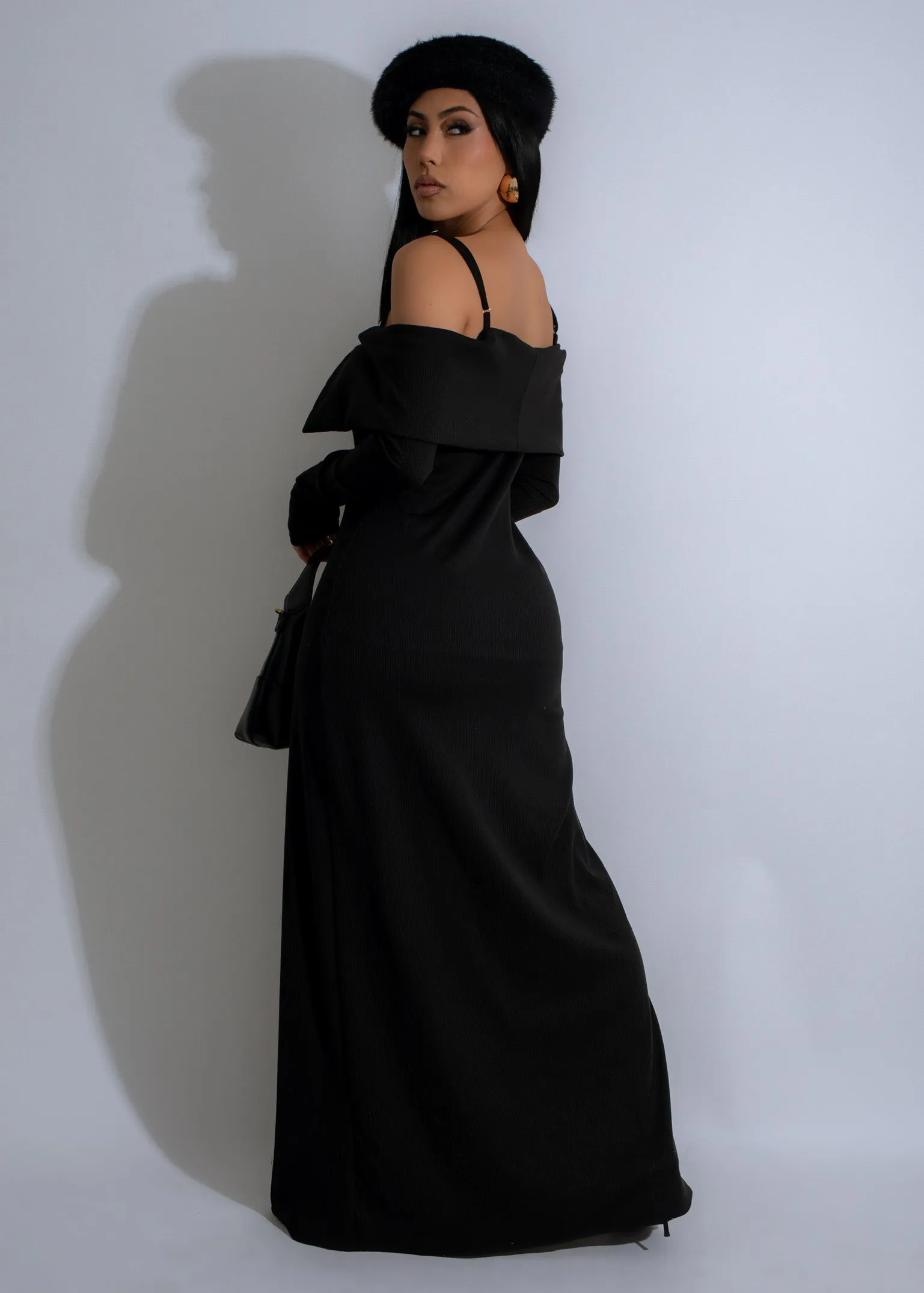 Sleek Solstice Ribbed Pant Set Black