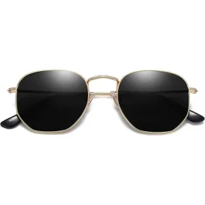 SOJOS Small Square Polarized Sunglasses for Men and Women Polygon Mirrored Lens SJ1072 | Multiple Colors