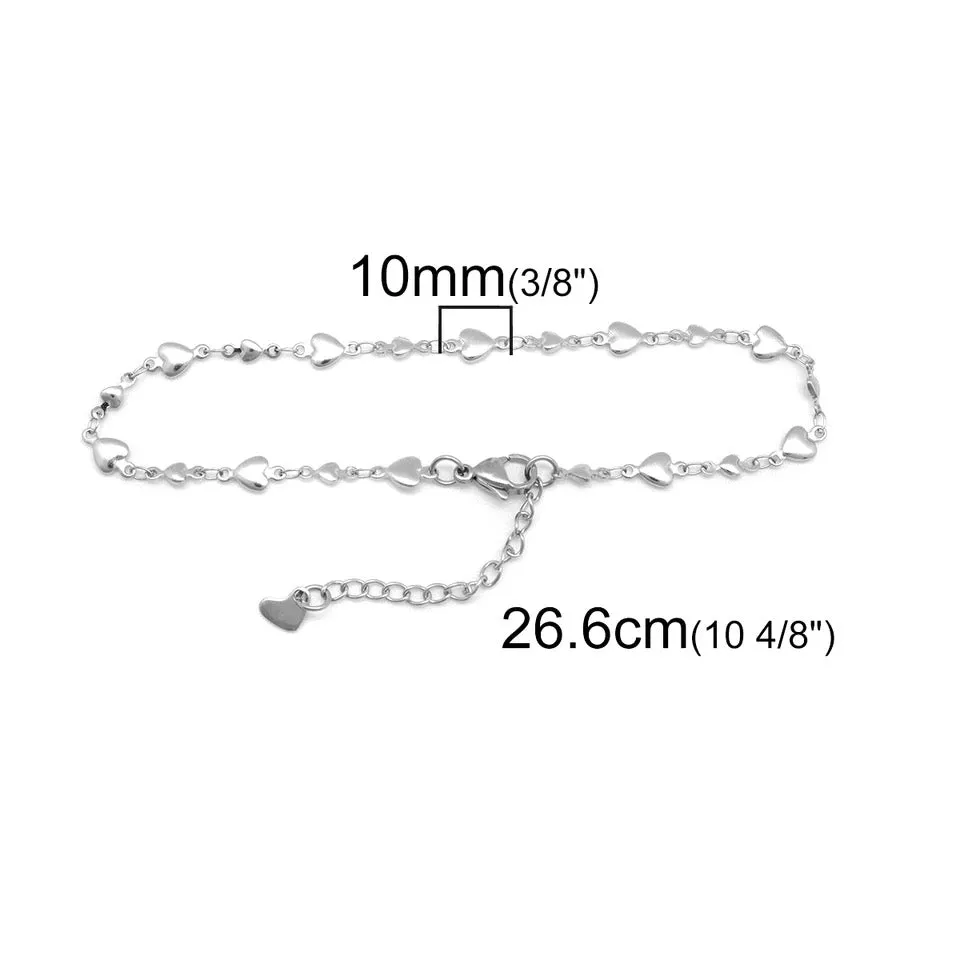 Solid Heart Anklet