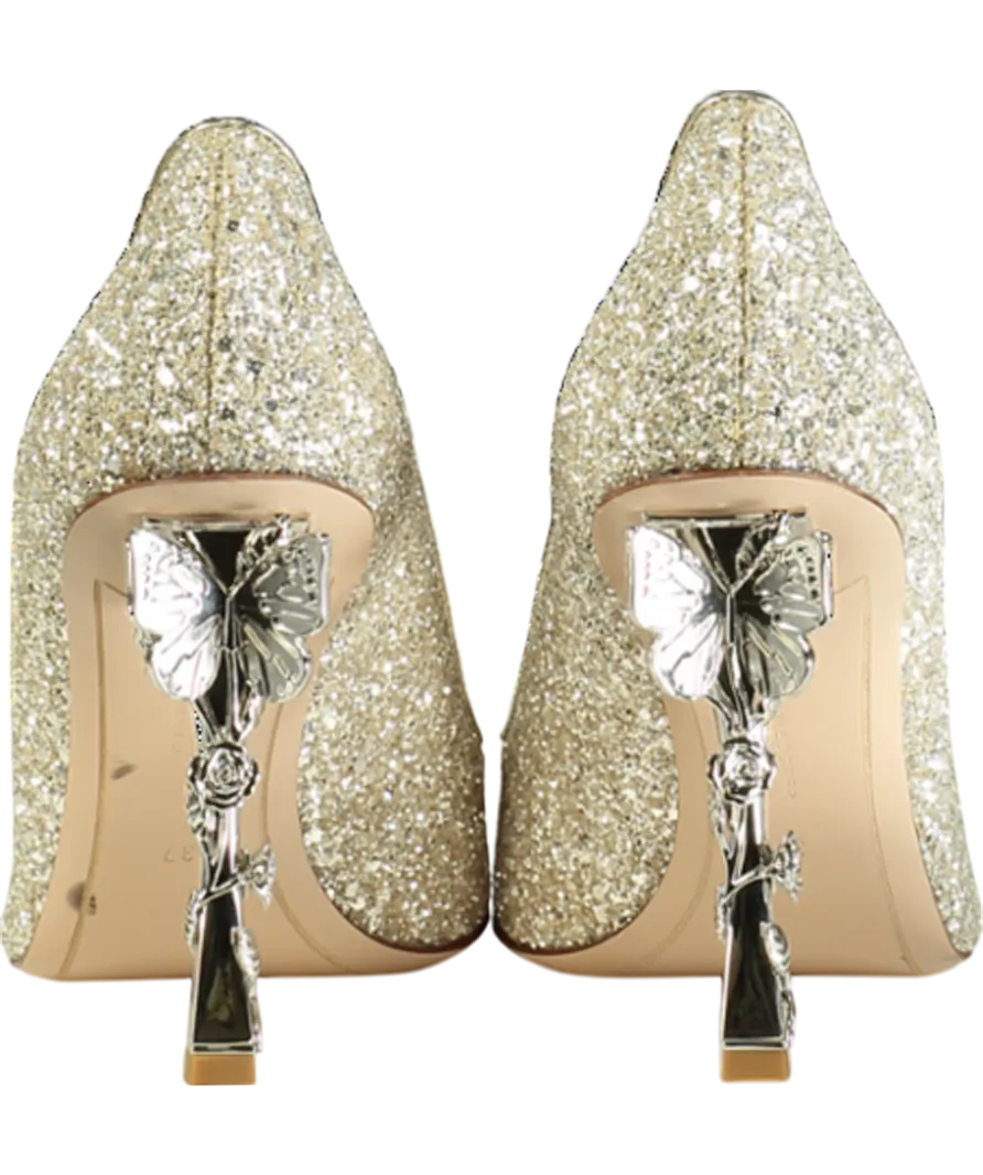 Sophia Webster Metallic Blossom Glitter Pump UK 4 EU 37 👠