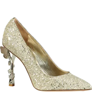 Sophia Webster Metallic Blossom Glitter Pump UK 4 EU 37 👠