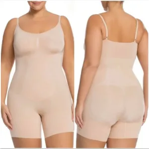 SPANX Women's OnCore Mid-Thigh Nude Bodyshaper bodysuit