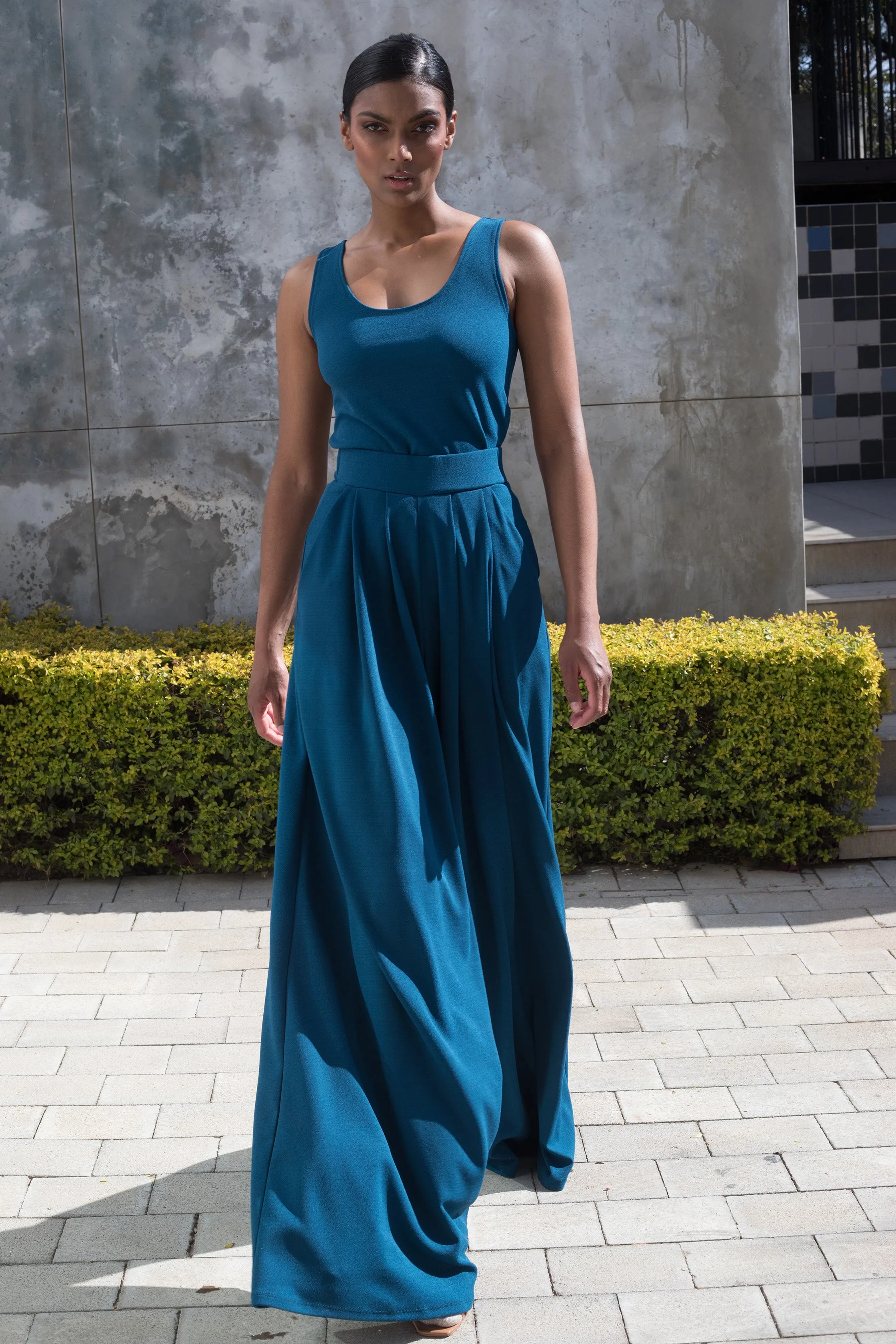 Spring 2022 - Moroccan Blue Stroll Wide Leg Pants