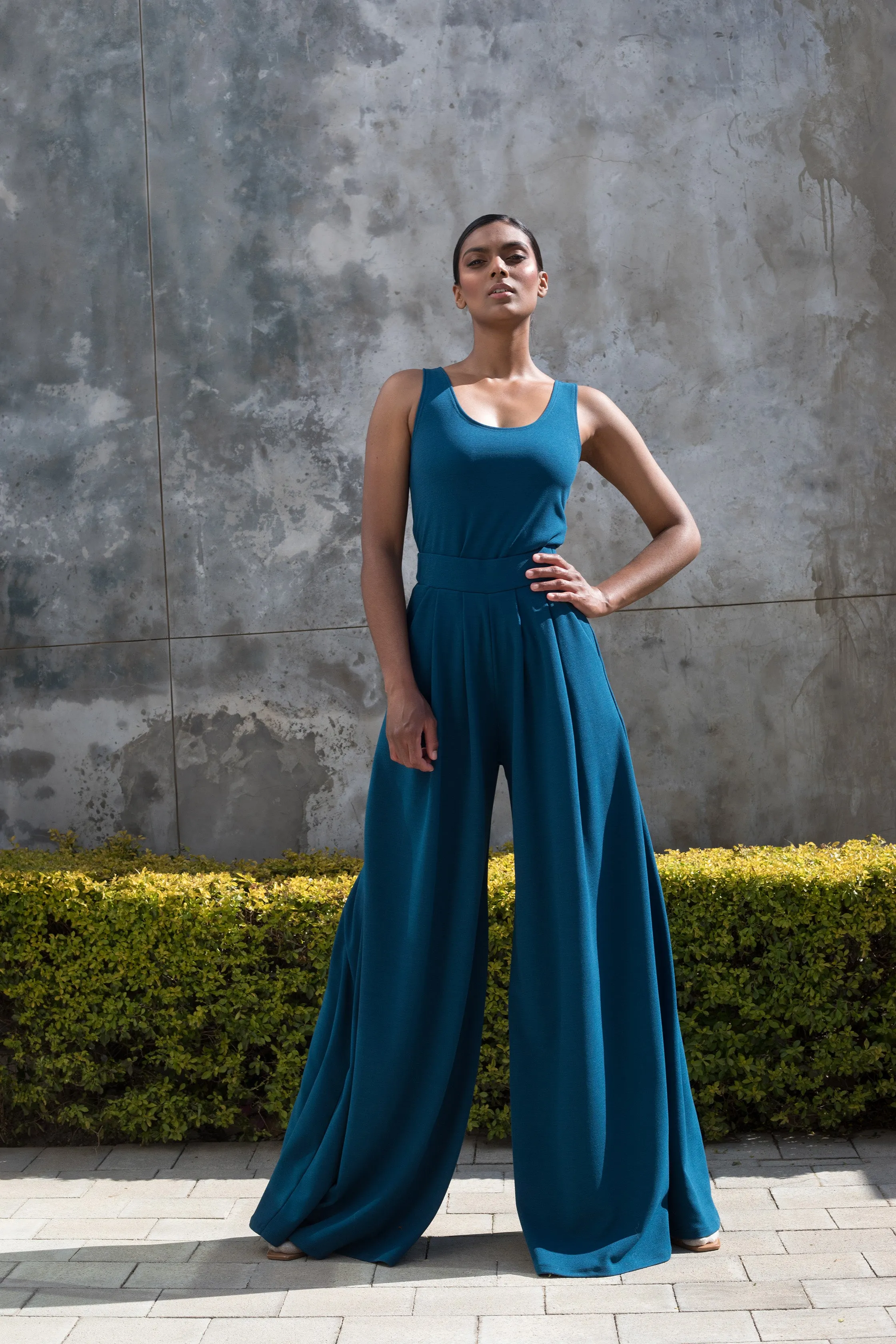 Spring 2022 - Moroccan Blue Stroll Wide Leg Pants