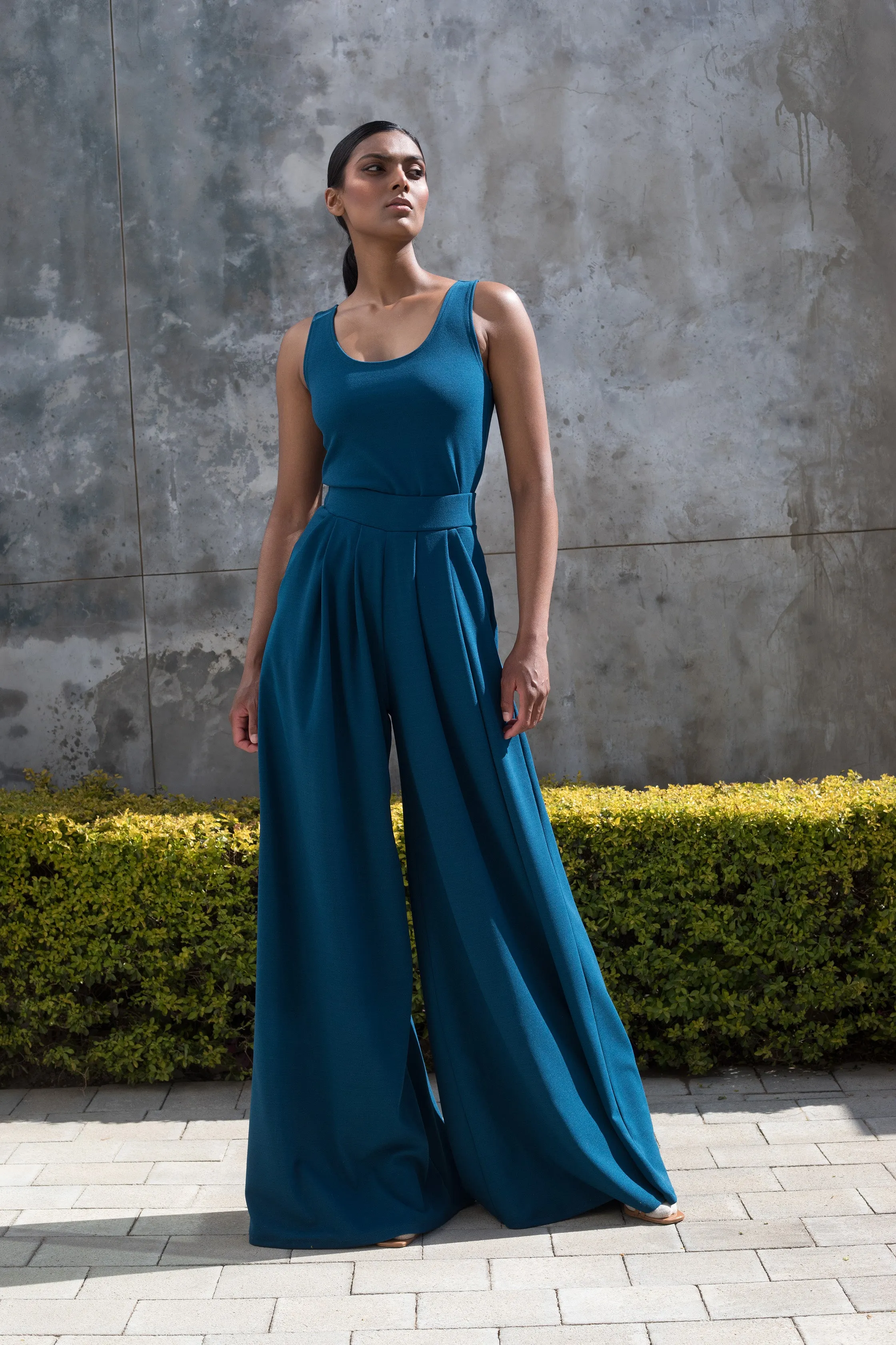 Spring 2022 - Moroccan Blue Stroll Wide Leg Pants