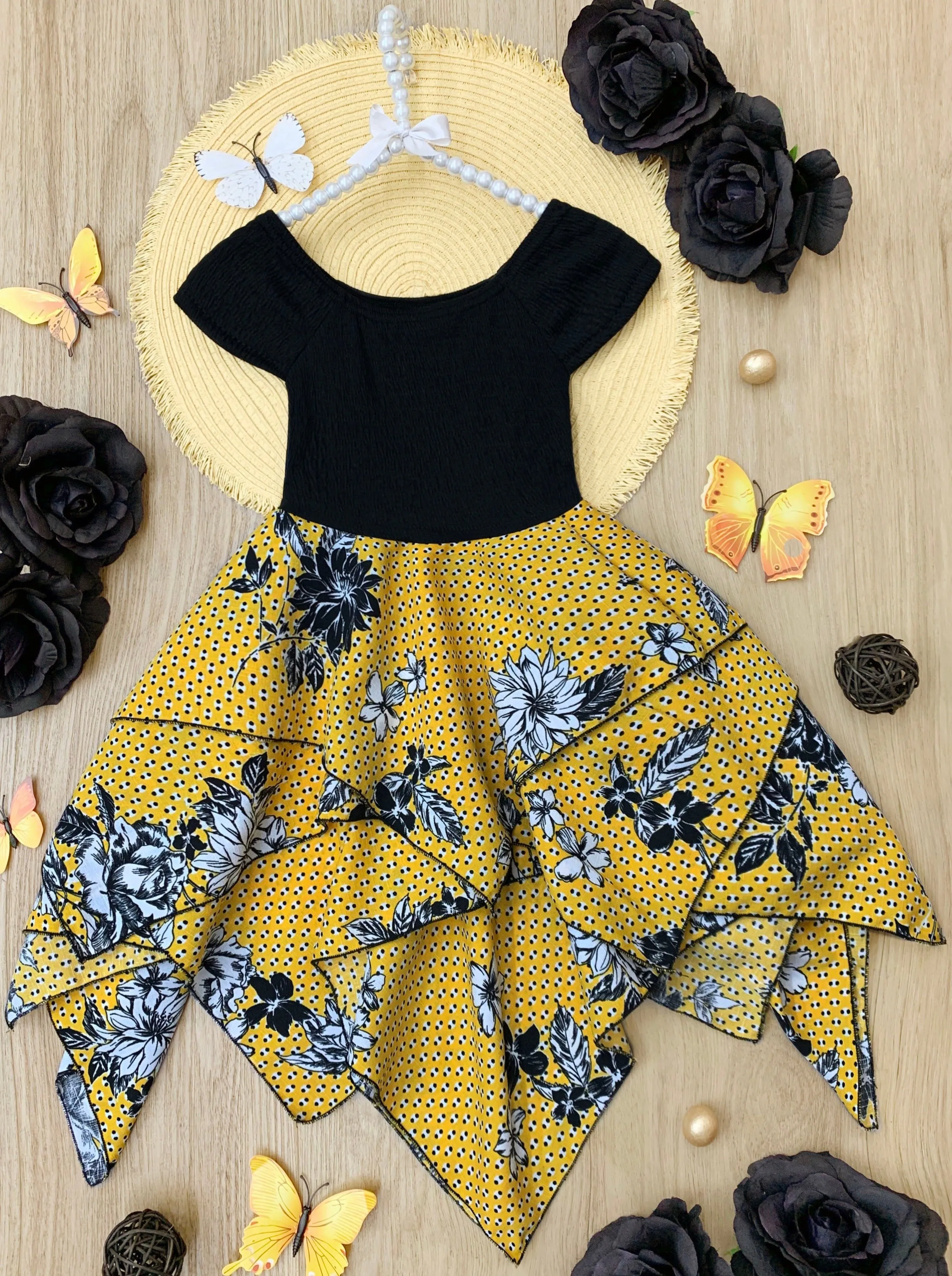 Spring Has Sprung Smocked Handkerchief Dress