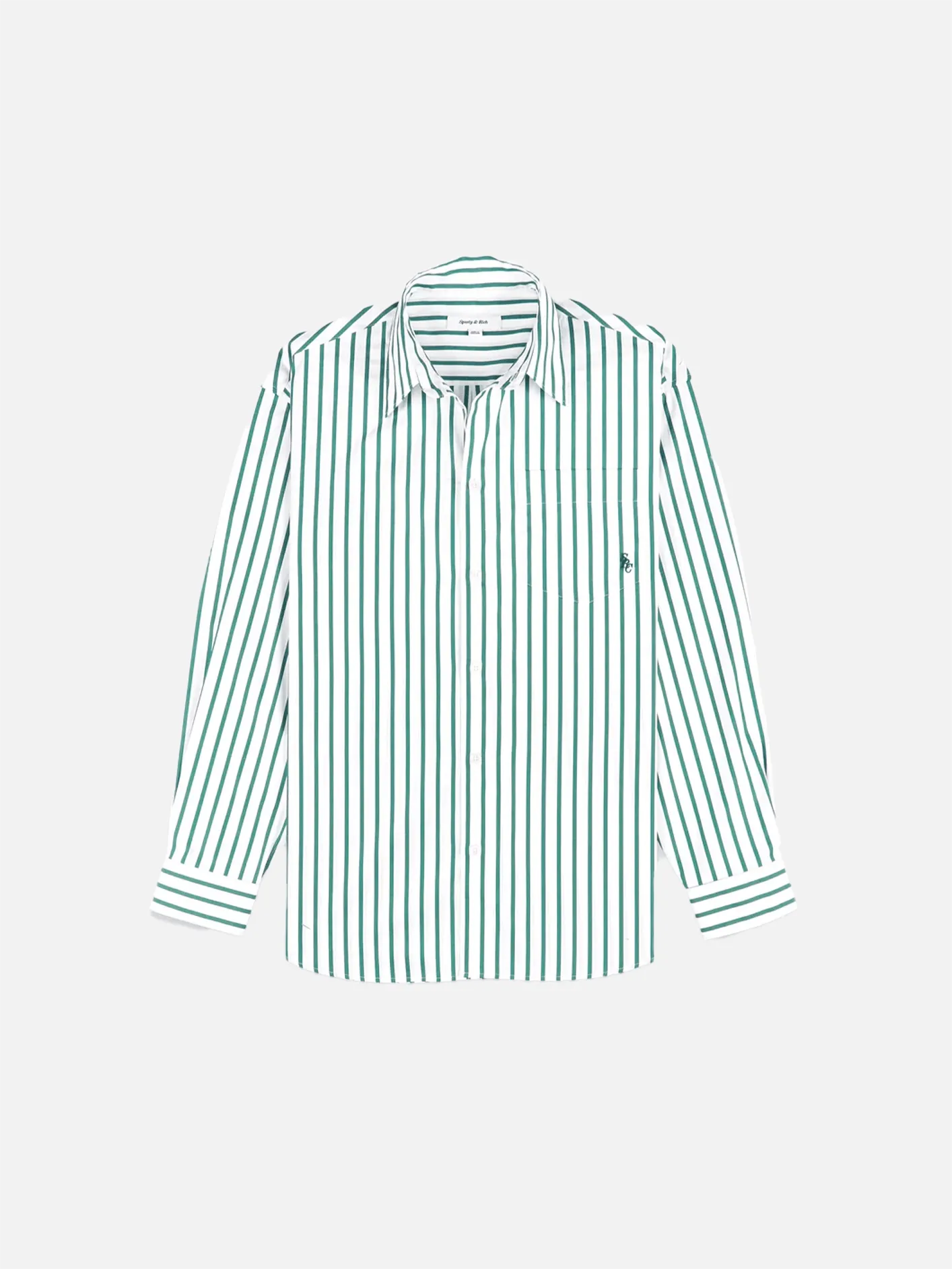 SRC Embroidered Oversized Shirt - Verde/White